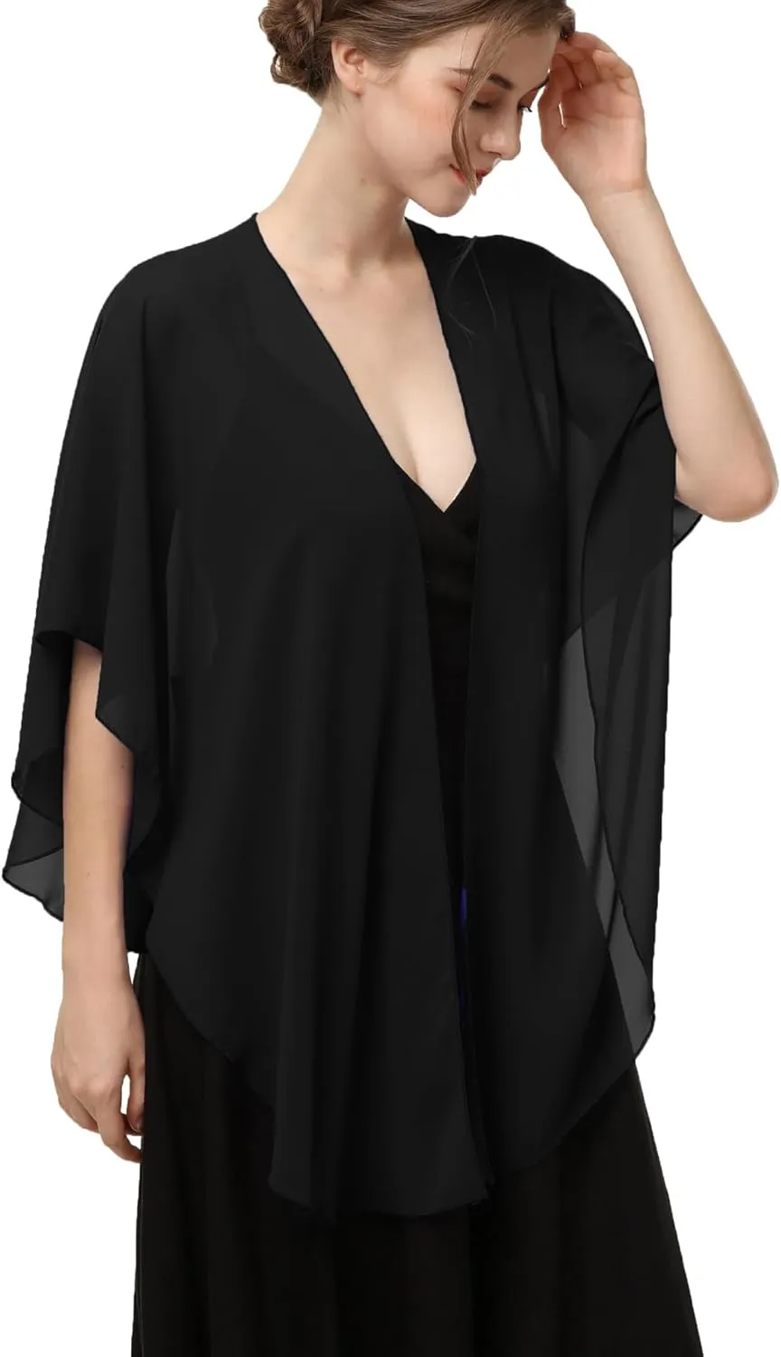 Shawls and Wraps for Evening Dresses Sheer Chiffon Women Elegant Soft Silky Scarf Scarve Wedding Bridal Stole