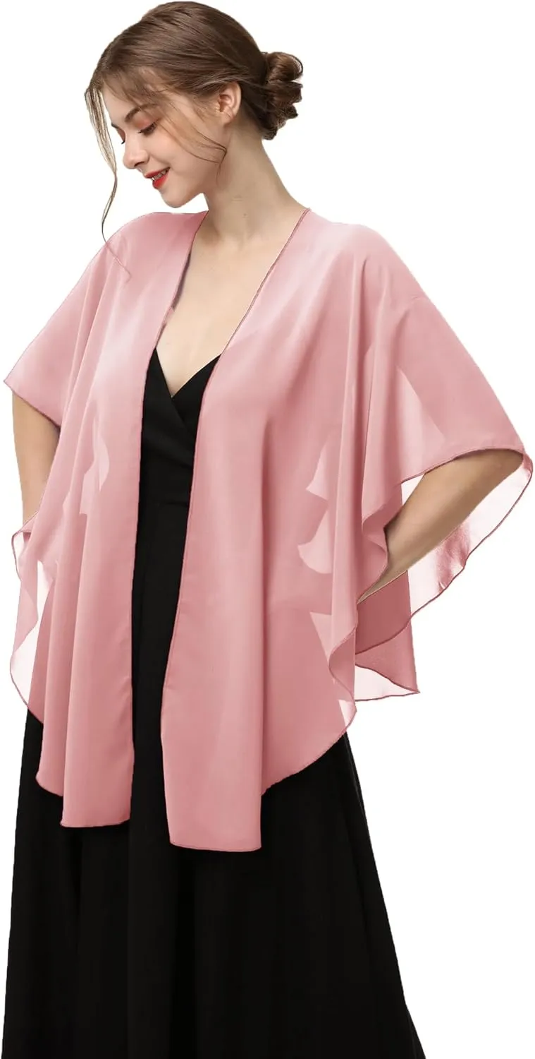 Shawls and Wraps for Evening Dresses Sheer Chiffon Women Elegant Soft Silky Scarf Scarve Wedding Bridal Stole