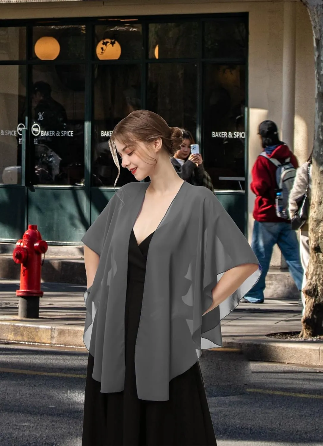 Shawls and Wraps for Evening Dresses Sheer Chiffon Women Elegant Soft Silky Scarf Scarve Wedding Bridal Stole