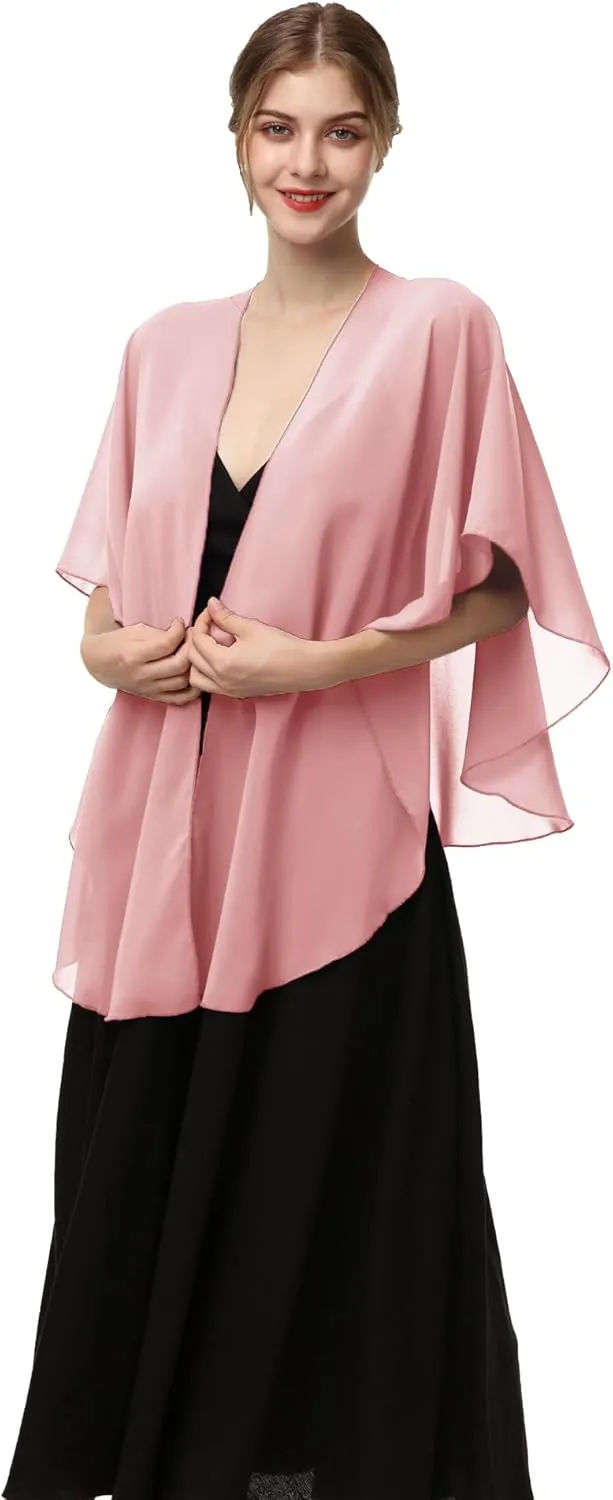Shawls and Wraps for Evening Dresses Sheer Chiffon Women Elegant Soft Silky Scarf Scarve Wedding Bridal Stole