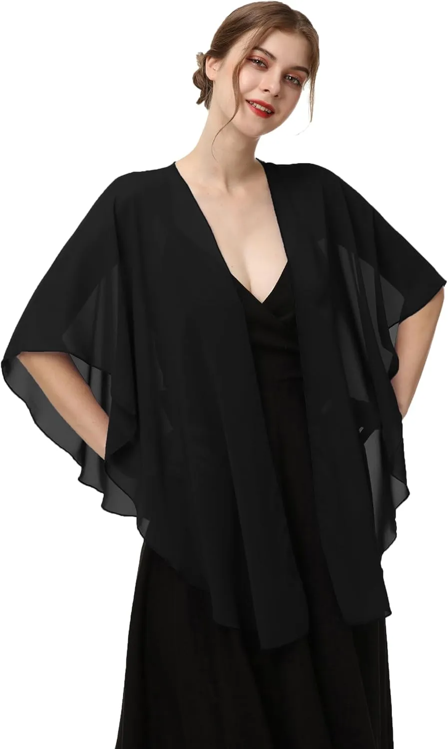 Shawls and Wraps for Evening Dresses Sheer Chiffon Women Elegant Soft Silky Scarf Scarve Wedding Bridal Stole