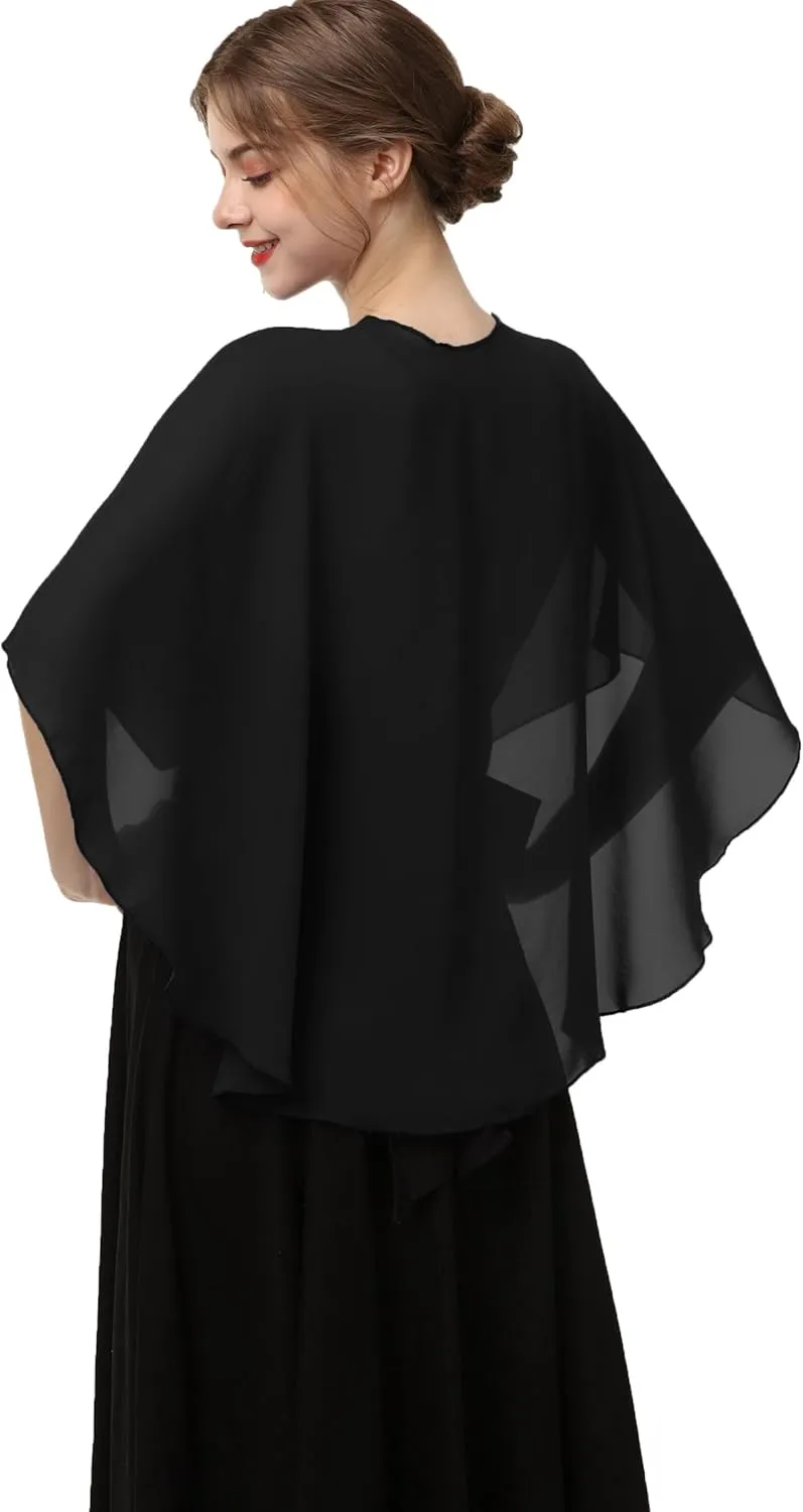 Shawls and Wraps for Evening Dresses Sheer Chiffon Women Elegant Soft Silky Scarf Scarve Wedding Bridal Stole