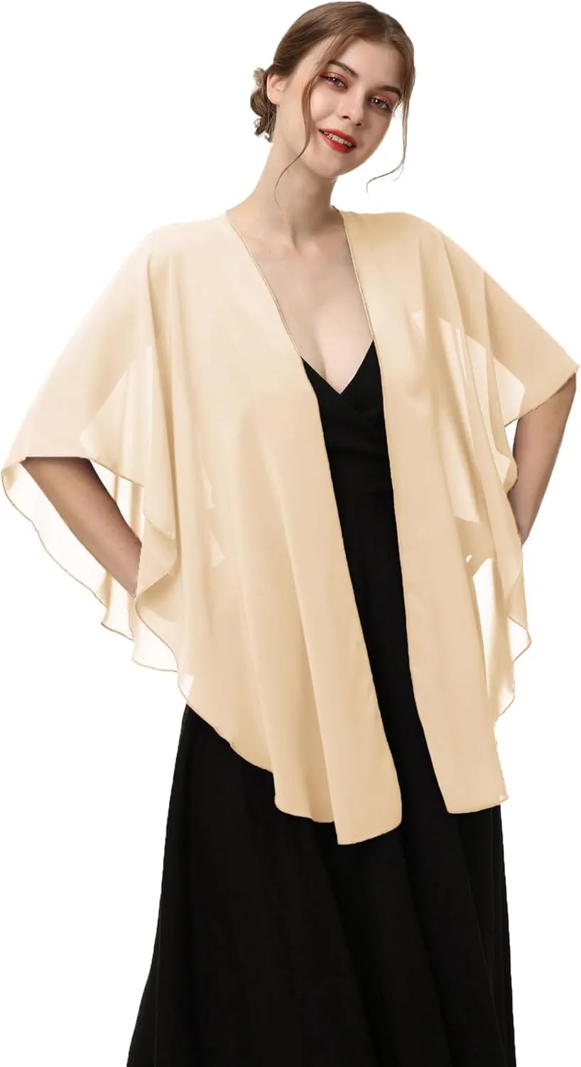 Shawls and Wraps for Evening Dresses Sheer Chiffon Women Elegant Soft Silky Scarf Scarve Wedding Bridal Stole