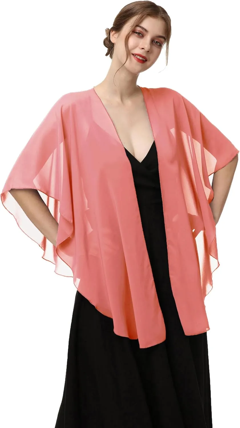Shawls and Wraps for Evening Dresses Sheer Chiffon Women Elegant Soft Silky Scarf Scarve Wedding Bridal Stole