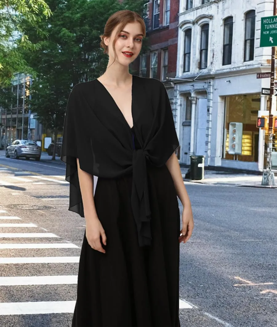 Shawls and Wraps for Evening Dresses Sheer Chiffon Women Elegant Soft Silky Scarf Scarve Wedding Bridal Stole