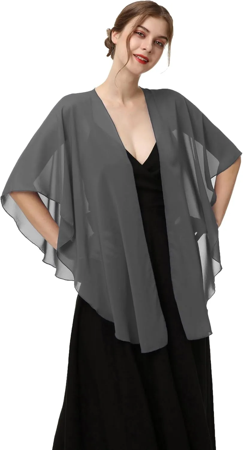 Shawls and Wraps for Evening Dresses Sheer Chiffon Women Elegant Soft Silky Scarf Scarve Wedding Bridal Stole