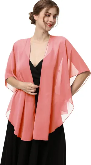 Shawls and Wraps for Evening Dresses Sheer Chiffon Women Elegant Soft Silky Scarf Scarve Wedding Bridal Stole