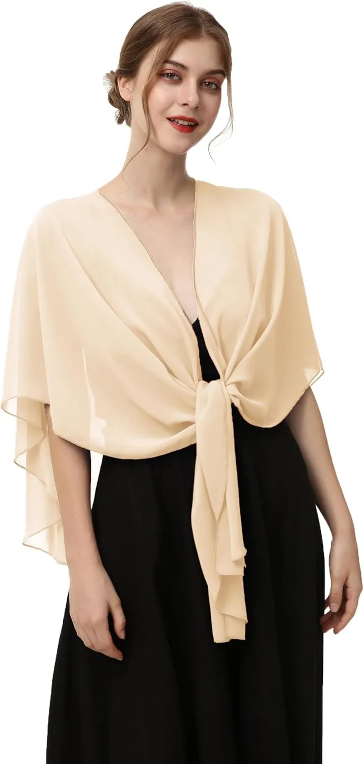 Shawls and Wraps for Evening Dresses Sheer Chiffon Women Elegant Soft Silky Scarf Scarve Wedding Bridal Stole