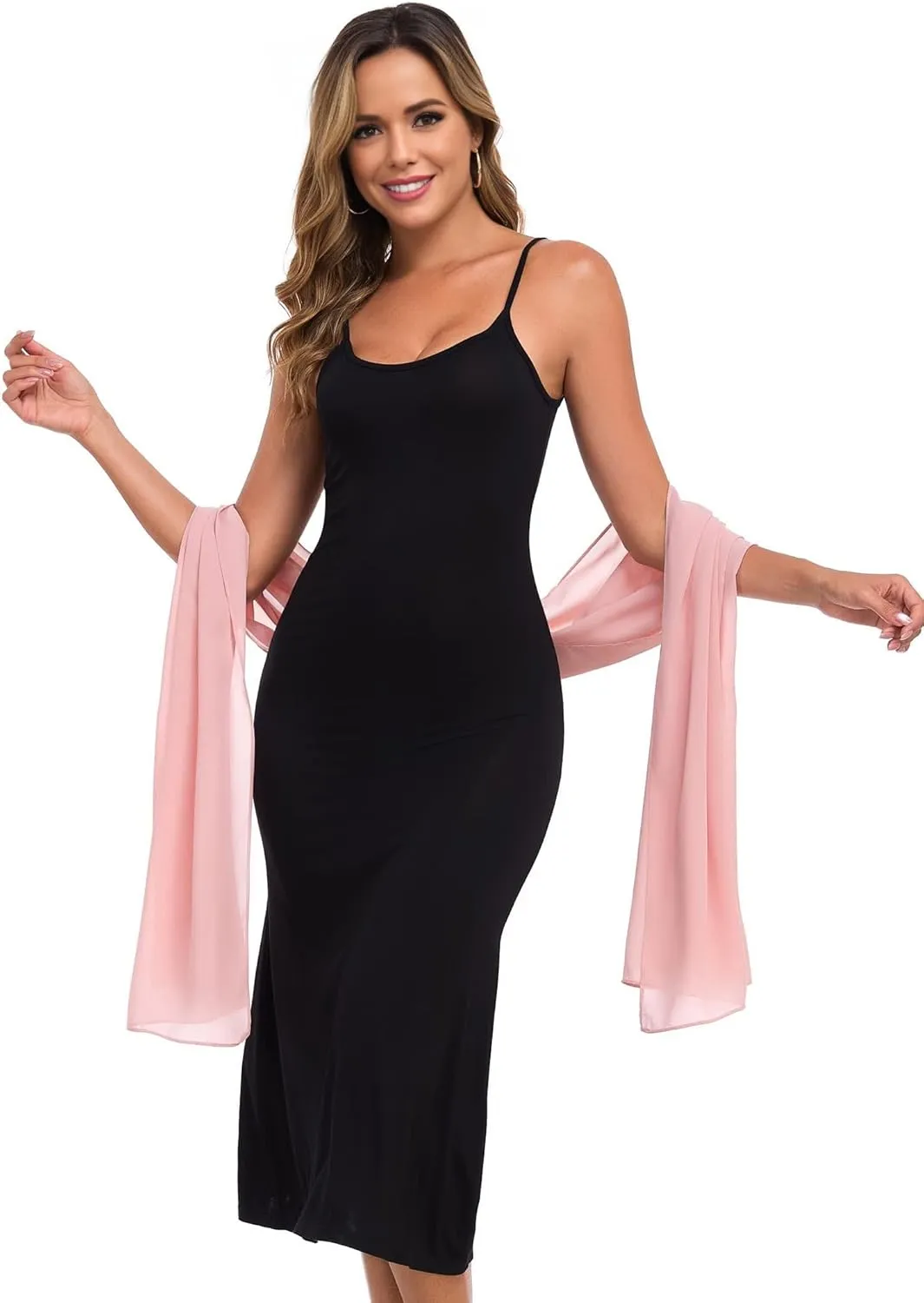 Shawls and Wraps for Evening Dresses Sheer Chiffon Women Elegant Soft Silky Wraps Wedding Bridal Scarf