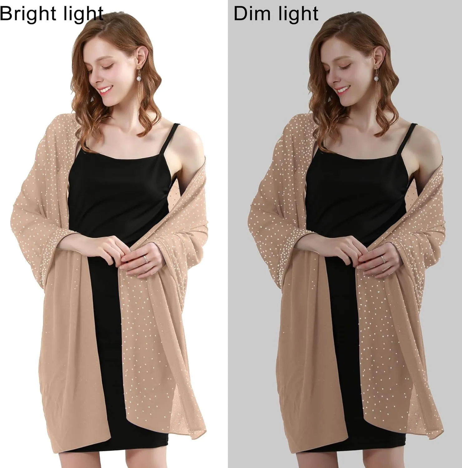 Shine Bright Like a Diamond Chiffon Sparkly Rhinestone Shawls and Wraps for Evening Dresses Weddings