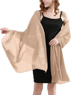 Shine Bright Like a Diamond Chiffon Sparkly Rhinestone Shawls and Wraps for Evening Dresses Weddings