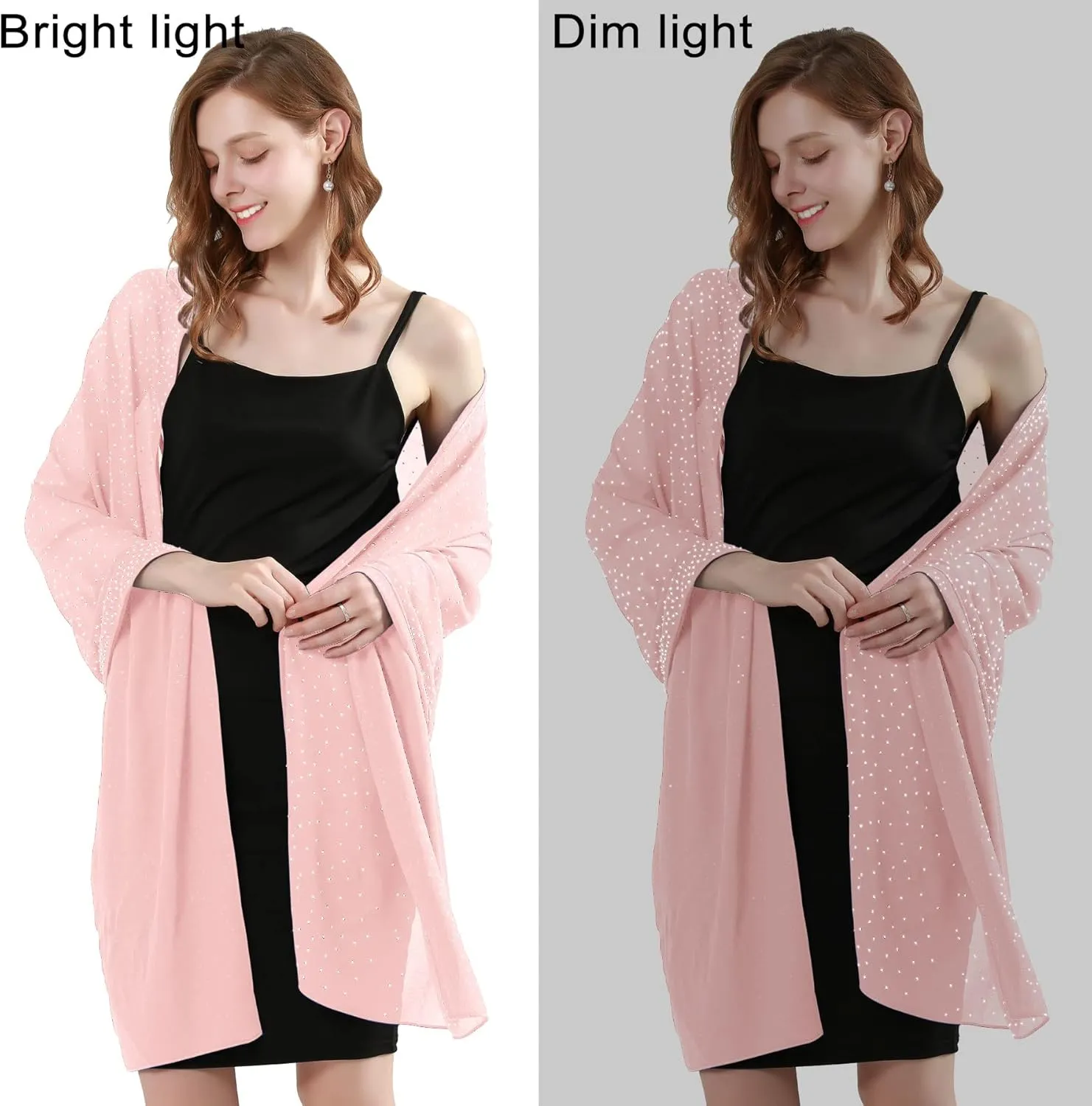 Shine Bright Like a Diamond Chiffon Sparkly Rhinestone Shawls and Wraps for Evening Dresses Weddings