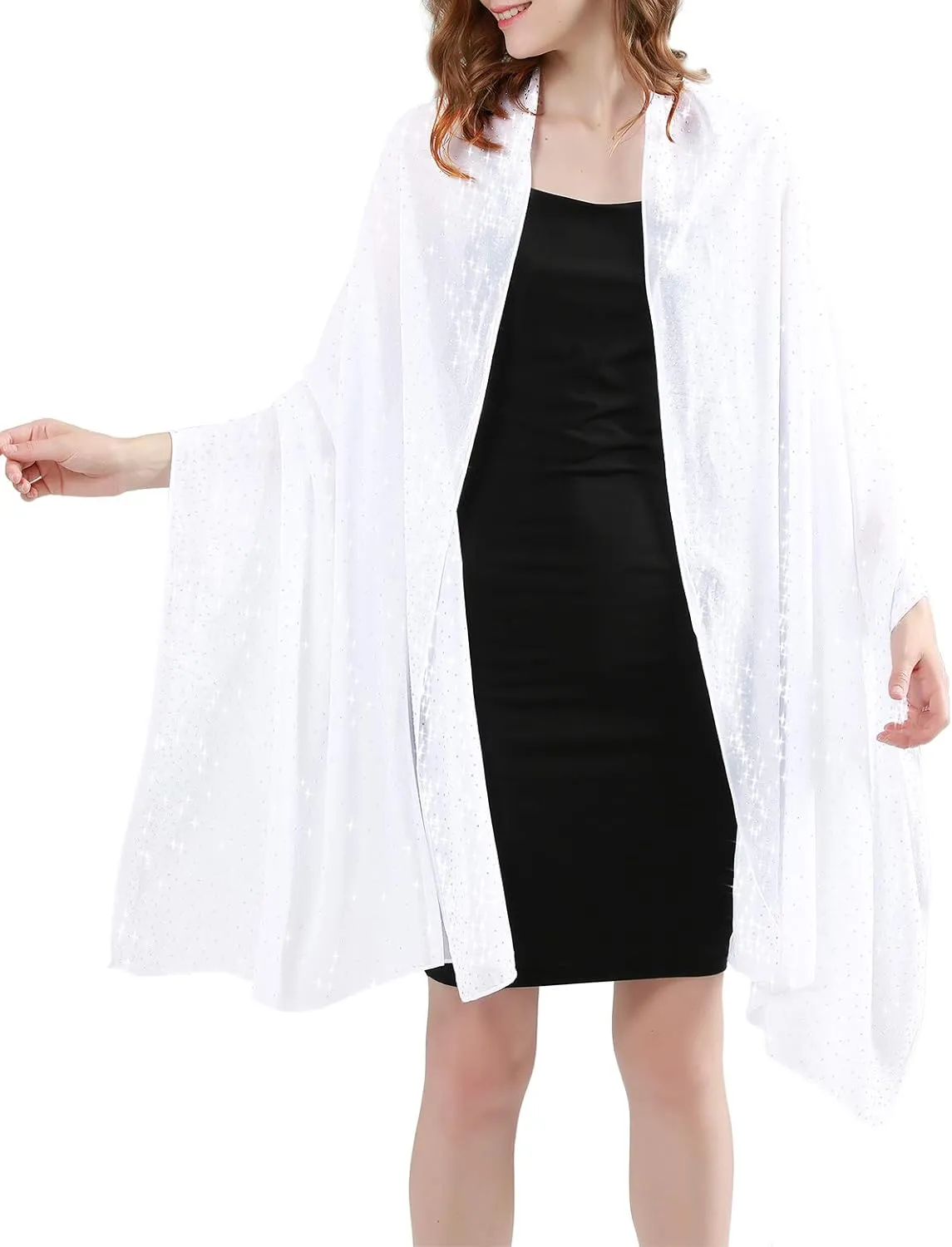 Shine Bright Like a Diamond Chiffon Sparkly Rhinestone Shawls and Wraps for Evening Dresses Weddings