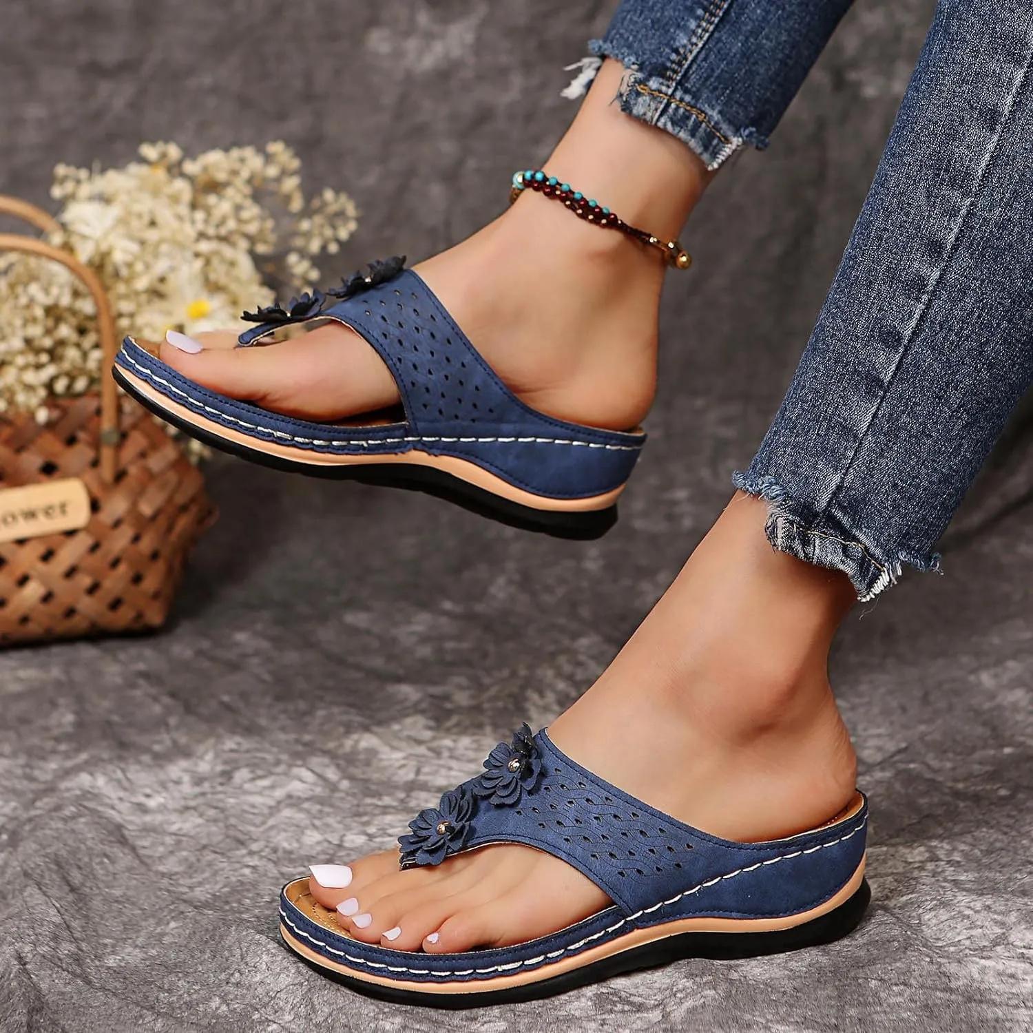 Shoes for Women Dressy, Sandals with Arch Support Soft Orthotic Sandals Plantar Fasciitis Orthotic Flip Flop