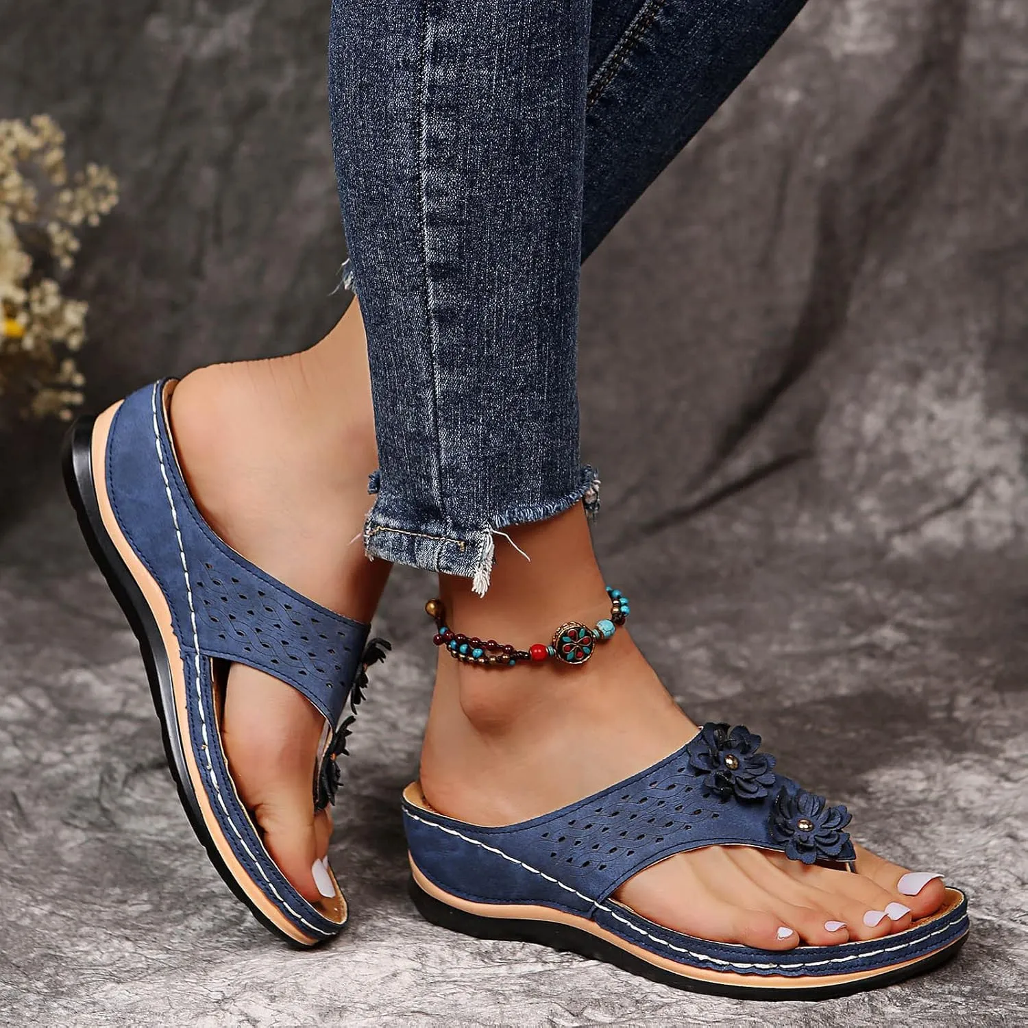 Shoes for Women Dressy, Sandals with Arch Support Soft Orthotic Sandals Plantar Fasciitis Orthotic Flip Flop