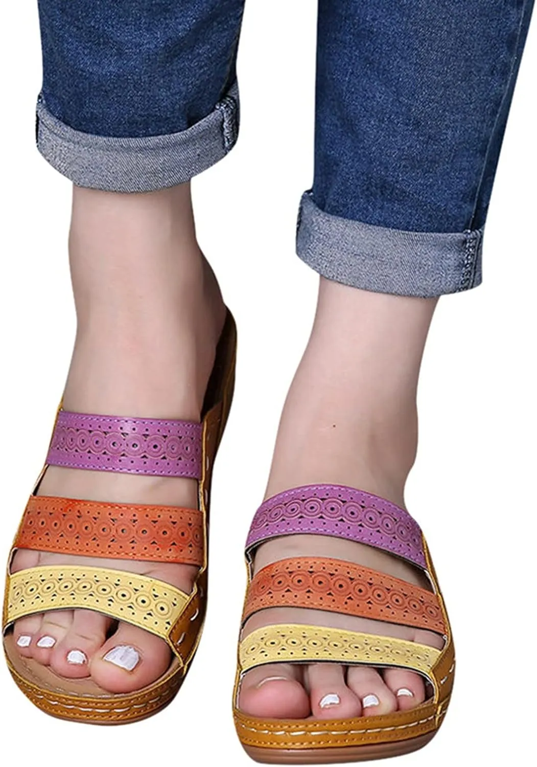 Shoes for Women Dressy, Womens Comfy Orthotic Sandals Comfortable Orthopedic Sandals Arch Support Slide Sandals