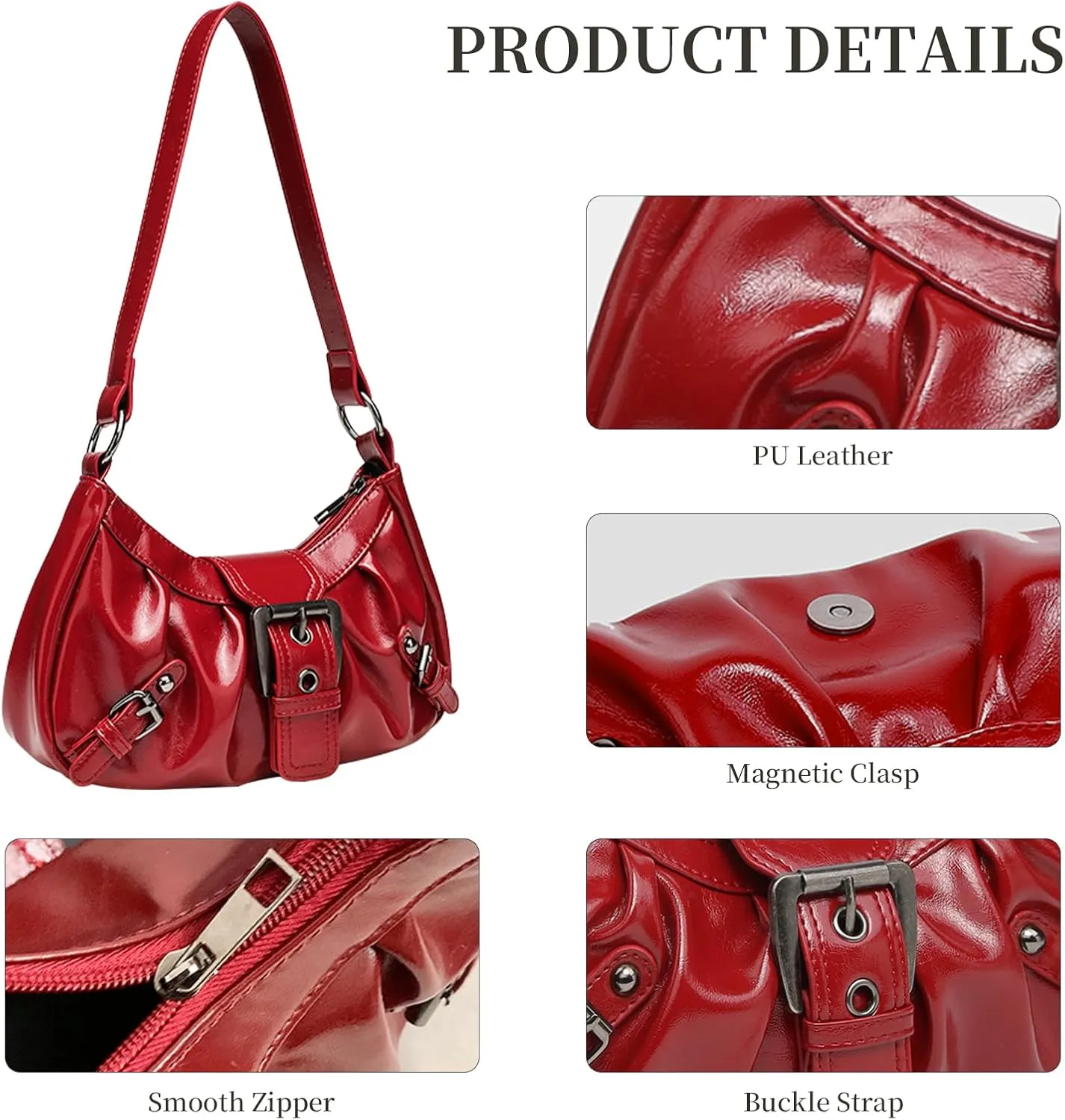 Shoulder Bag for Women Trendy Y2K Purse Handbag Top Handle Small Punk Purse Hobo Underarm Clutch Bag 2025