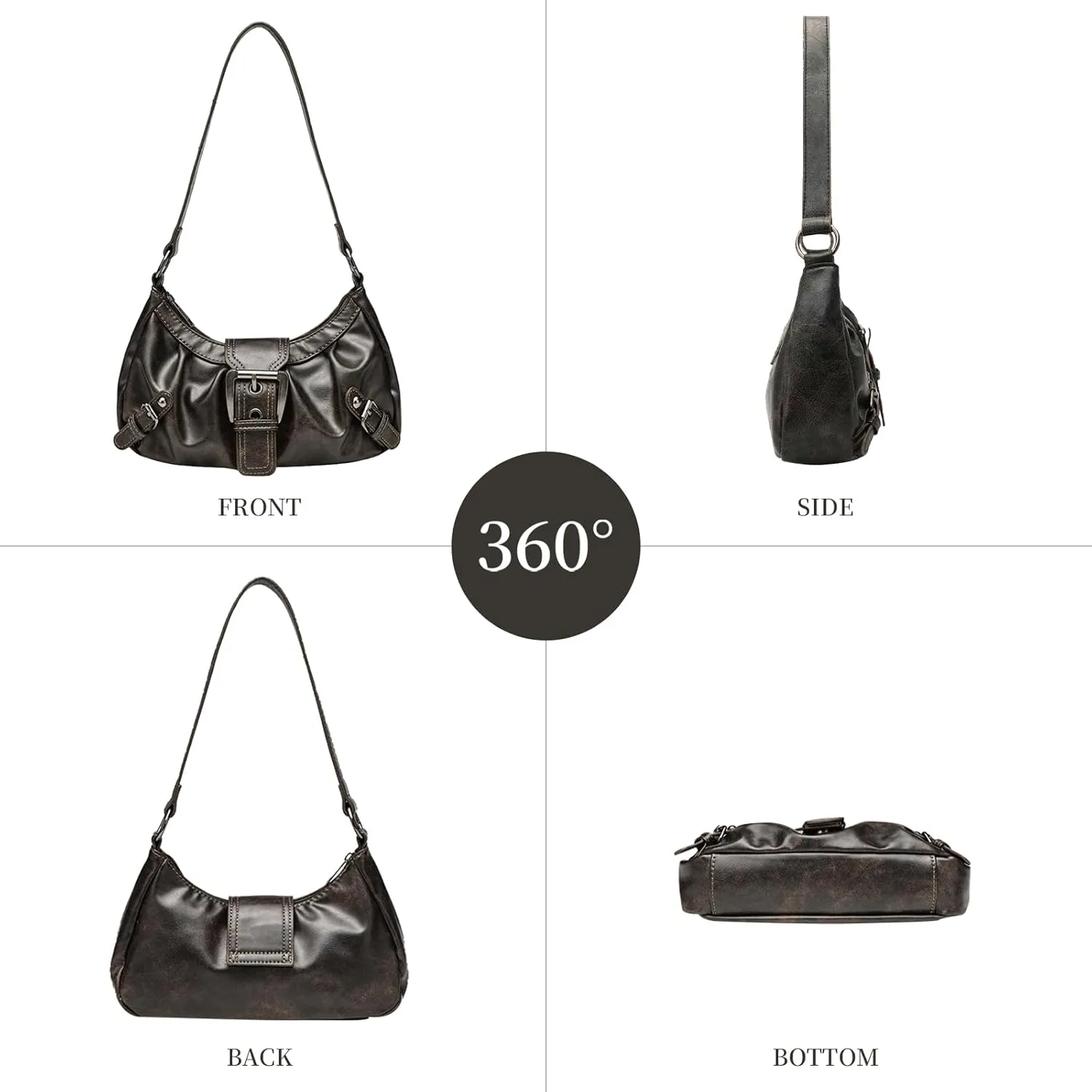 Shoulder Bag for Women Trendy Y2K Purse Handbag Top Handle Small Punk Purse Hobo Underarm Clutch Bag 2025