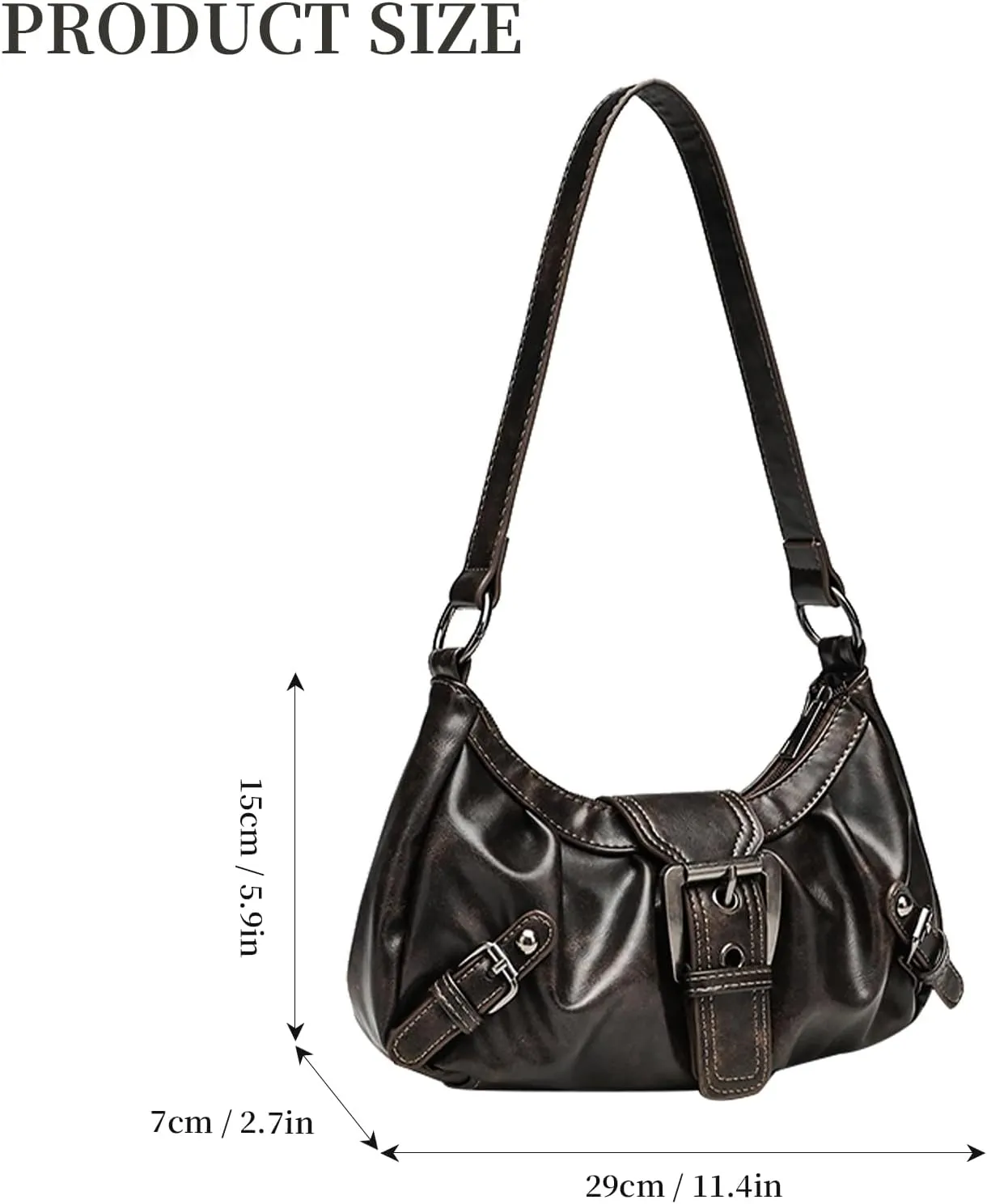 Shoulder Bag for Women Trendy Y2K Purse Handbag Top Handle Small Punk Purse Hobo Underarm Clutch Bag 2025