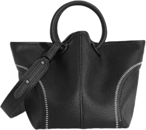 Shoulder Bags Purses and Roomy Handbags for Women PU Leather Top Handle Tote Satchel Ladies Hobo Basket Crossbody Bags (Black)