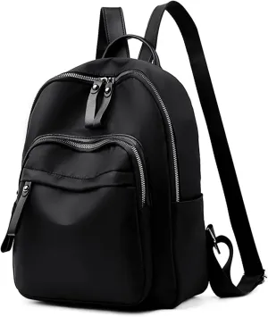 Small Women Backpack Purse, Waterproof Mini Backpack for Women Black Travel Bookbag Shoulder Bag, Lightweight Ladies Fashion Daily Backpack Anti-theft Casual Daypack