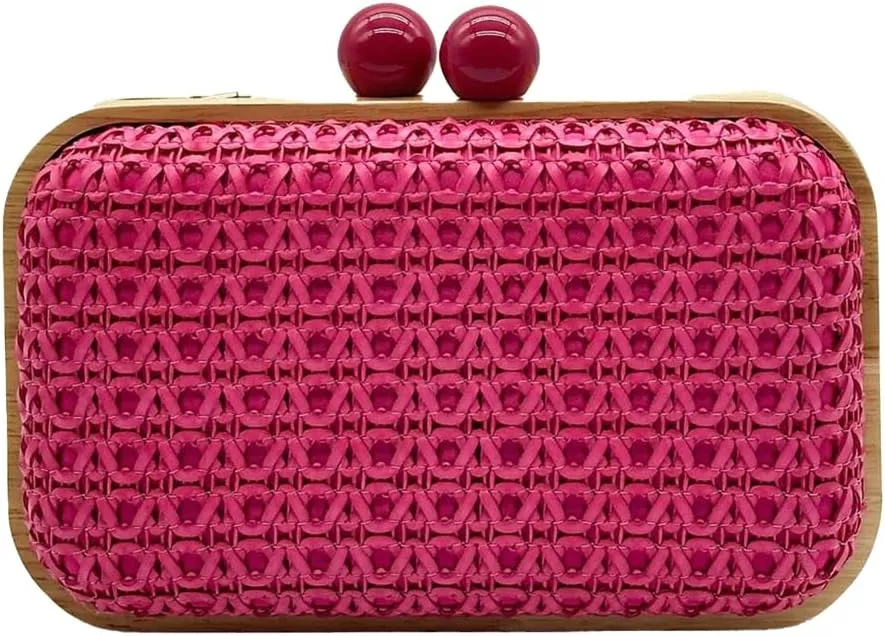 Solyinne Straw Clutch Purse for Women Woven Handbag Raffia Bag Summer Crossbody Shoulder Bag Evening Bag Party Wedding