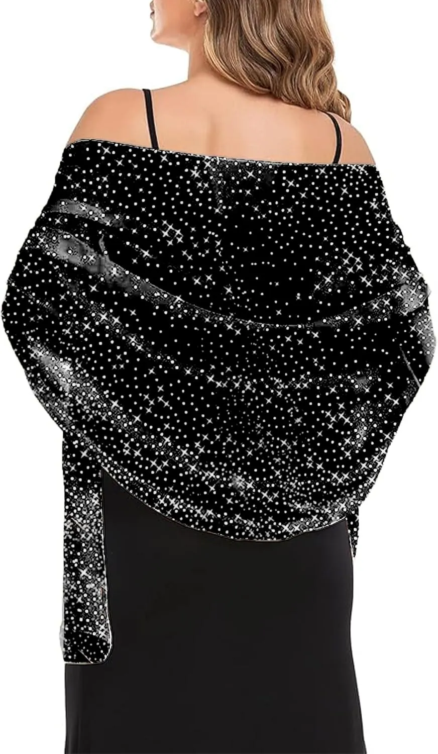 Sparkly Shawls and Wraps for Evening Dresses Chiffon Shawl Soft Silky Sparkly Party Wedding Scarf