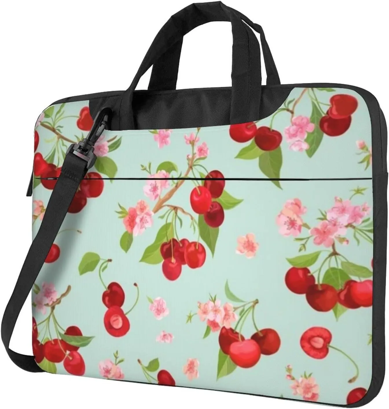 Spring Cherry Summe Stylish 13-15.6 Inch Laptop Bag For Man And Women, Computer Messenger Bag, Trendy Shoulder Strap Design