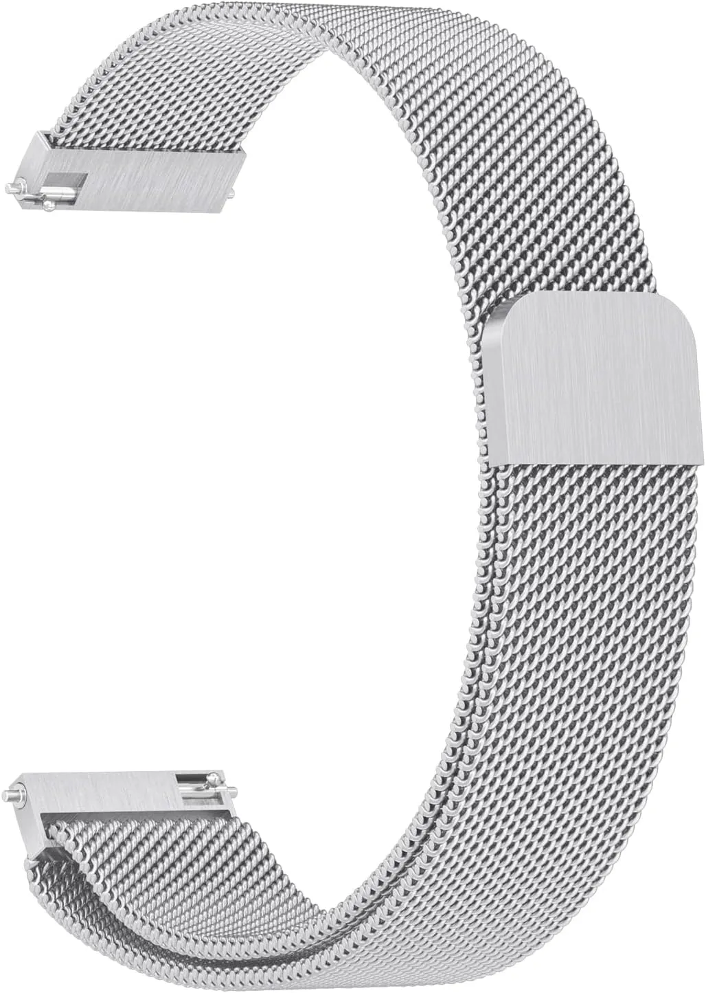Stainless Steel Metal Watch Band for Men Women, Quick Release Watch Strap Adjustable Metal Mesh Solo Loop Bracelet Replacement Wristband 20mm 22mm