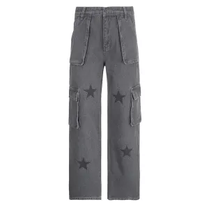 Star Print Cargo Pants