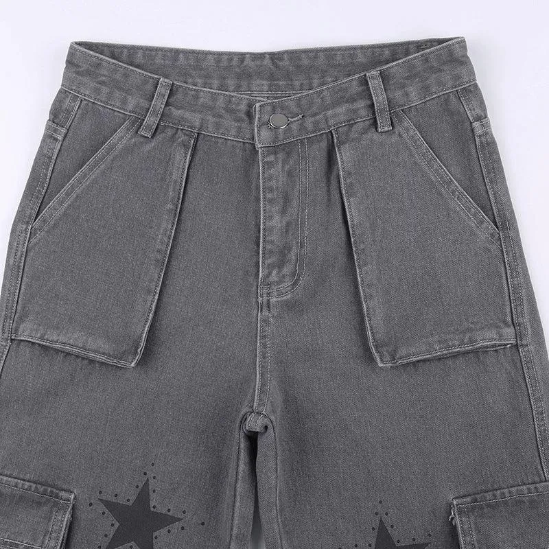 Star Print Cargo Pants