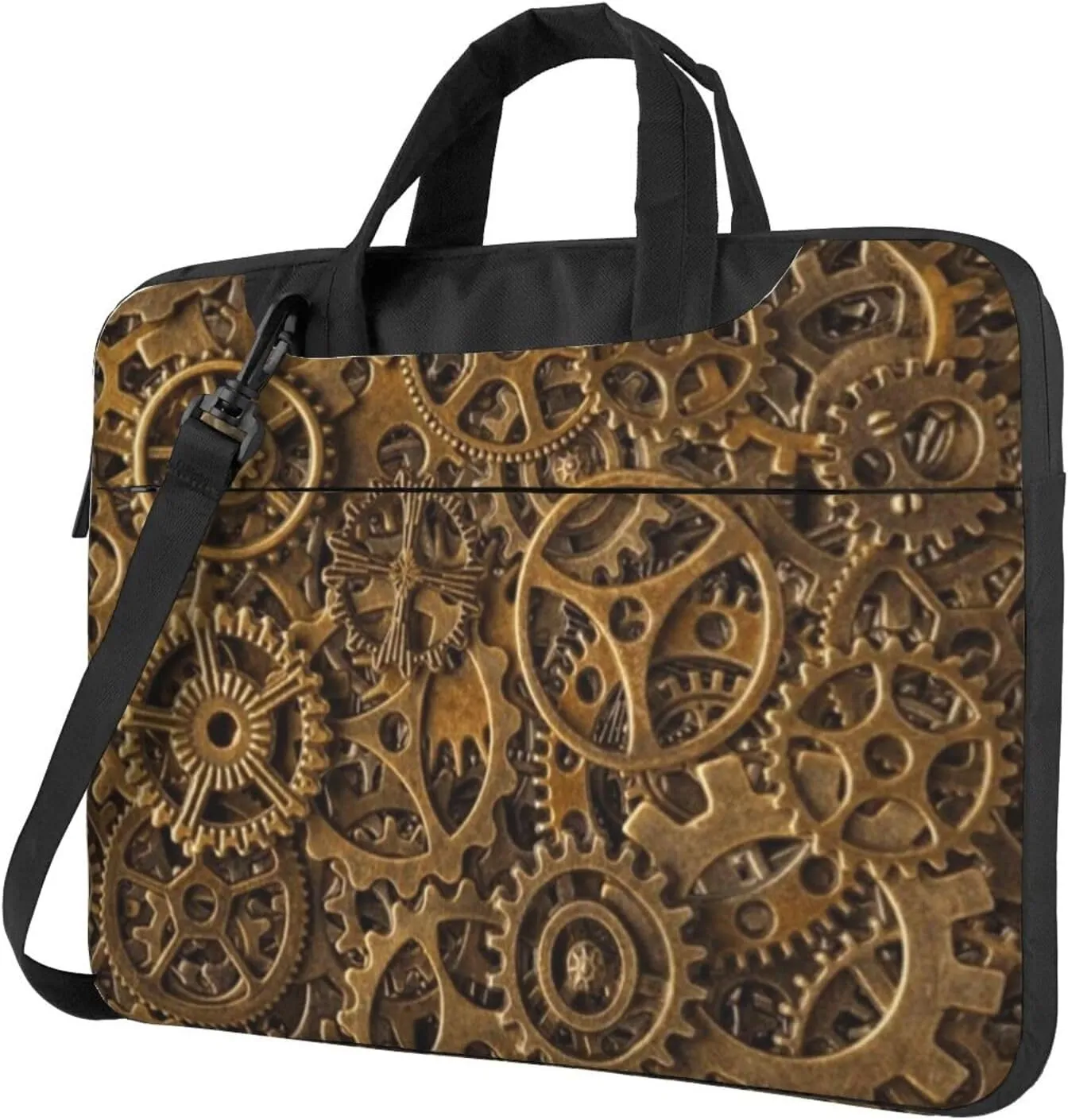 Steampunk Gears Stylish 13-15.6 Inch Laptop Bag For Man And Women, Computer Messenger Bag, Trendy Shoulder Strap Design