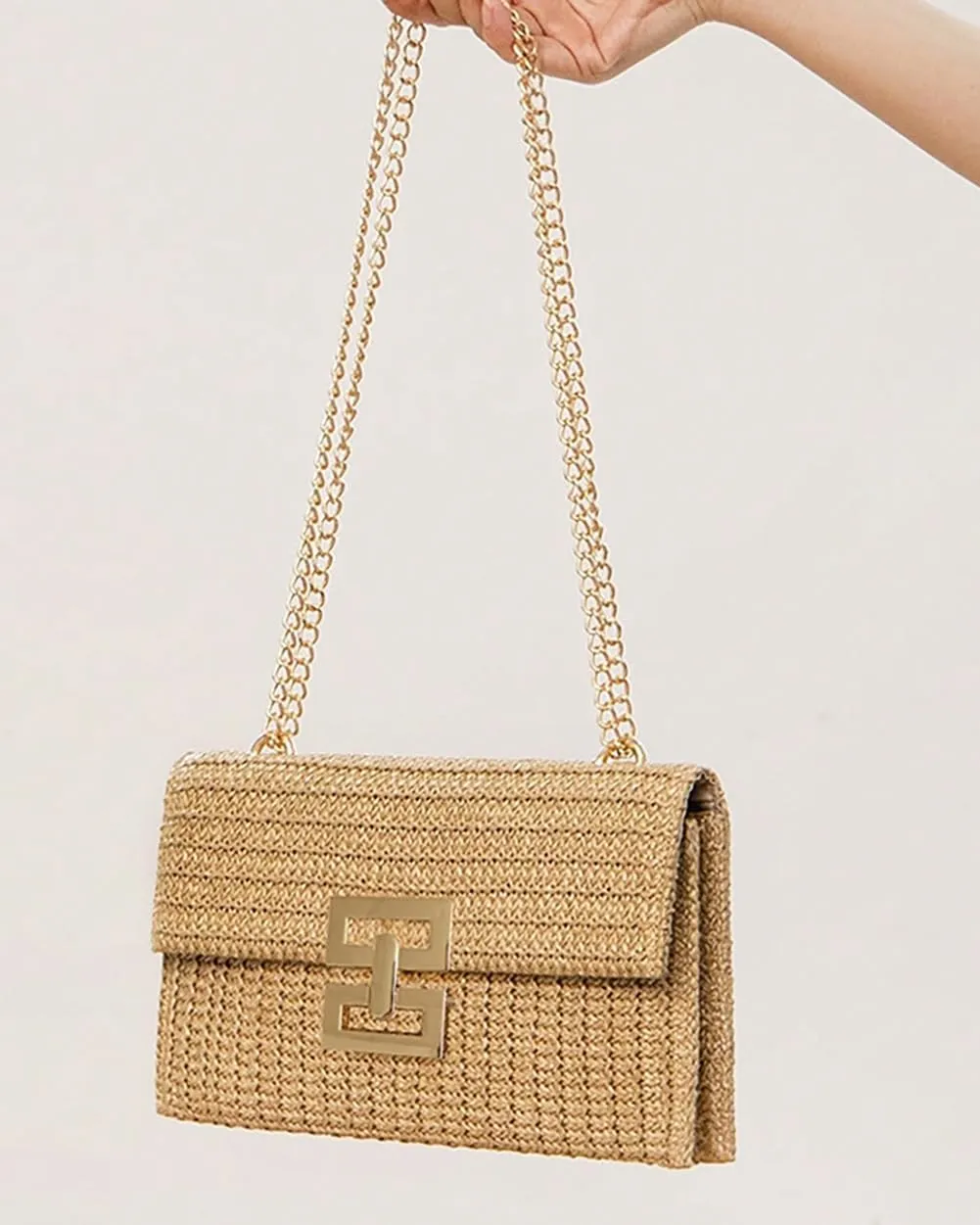 Straw Clutch Purses for Women Vintage Summer Straw Beach Bag Woven Purse Wicker Rattan Envelope Clutch for Wedding