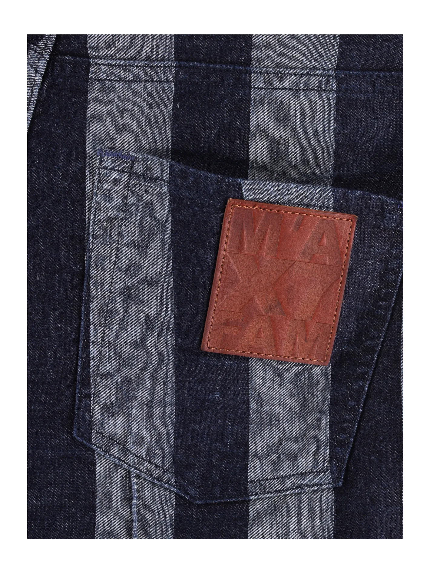 striped flared jeans
