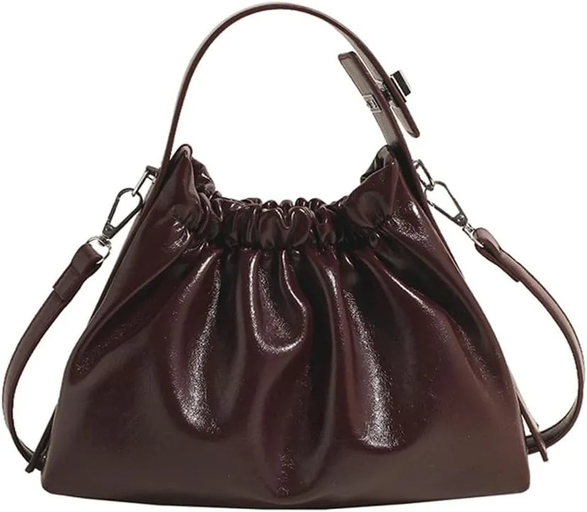 Stylish Handbag for Women Shoulder Bags Crossbody Bags Chic Ruffled Cloud Bags Satchel Purse Travel Bags Work Bags