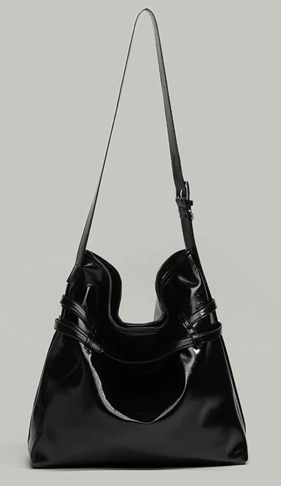Stylish Pleated Crossbody Shoulder Bags Soft PU Leather Handbags Satchel Waterproof Purse for Ladies