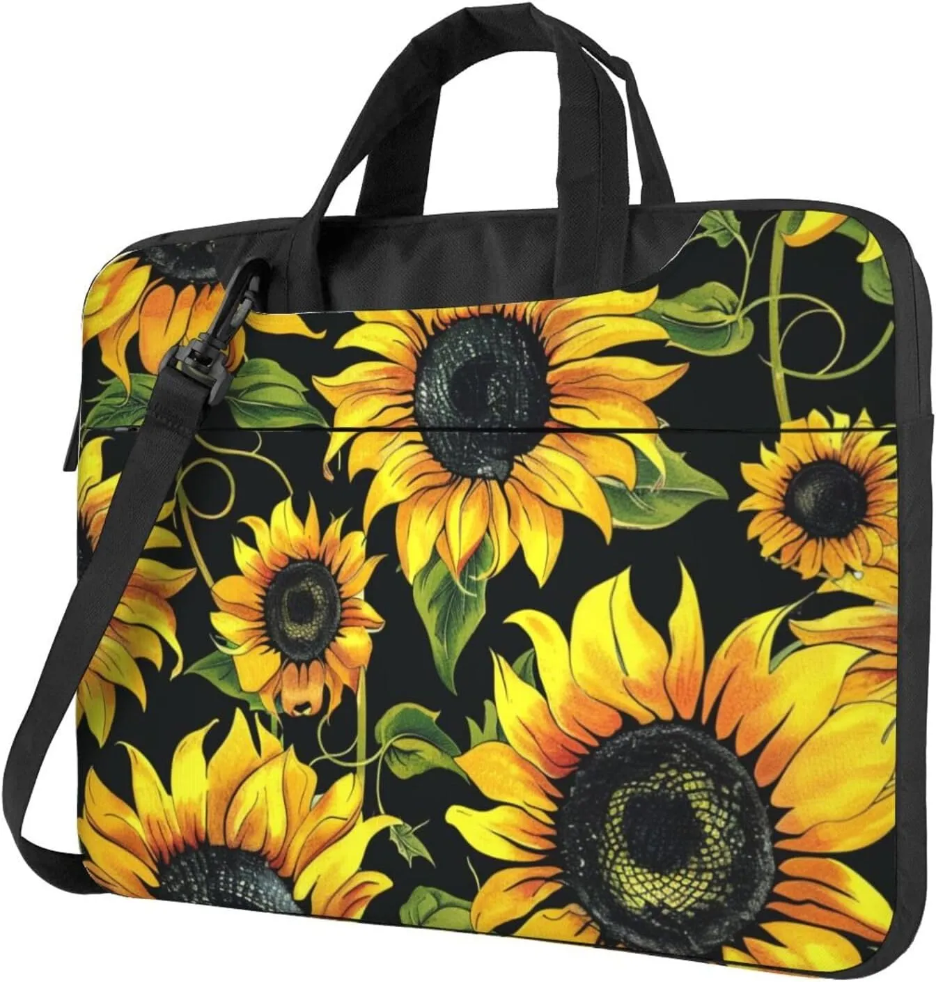Stylish Sunflower Laptop Tote Bag Travel Business Computer Bag Work Bag for Men Women