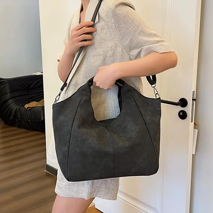 Suede Tote Bag for Women Matte Leather Shoulder Bags Designer Crossbody Hobo Bag Purse Top Handle Satchel Handbags