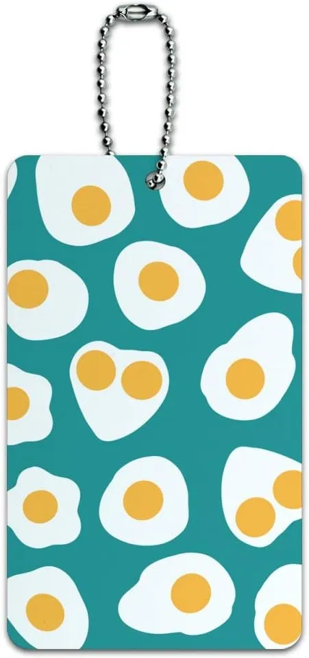 Sunny Side Eggs Pattern Luggage Card Suitcase Carry-On ID Tag