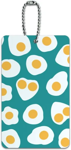 Sunny Side Eggs Pattern Luggage Card Suitcase Carry-On ID Tag