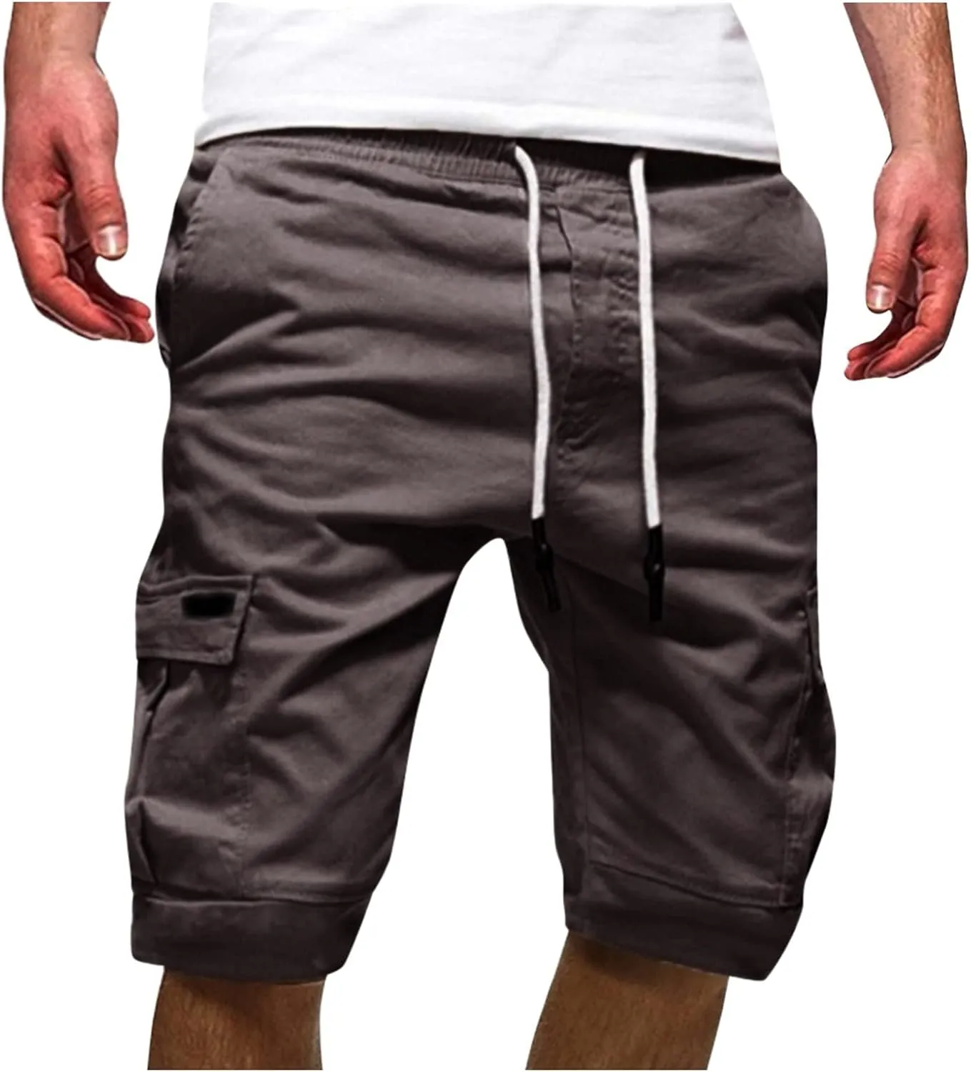 Sweatpants for Men Day Casual 2 in 1 Shorts Men Wide Leg Athletic Shorts for Men Floral Printed Black Cargo Shorts Men