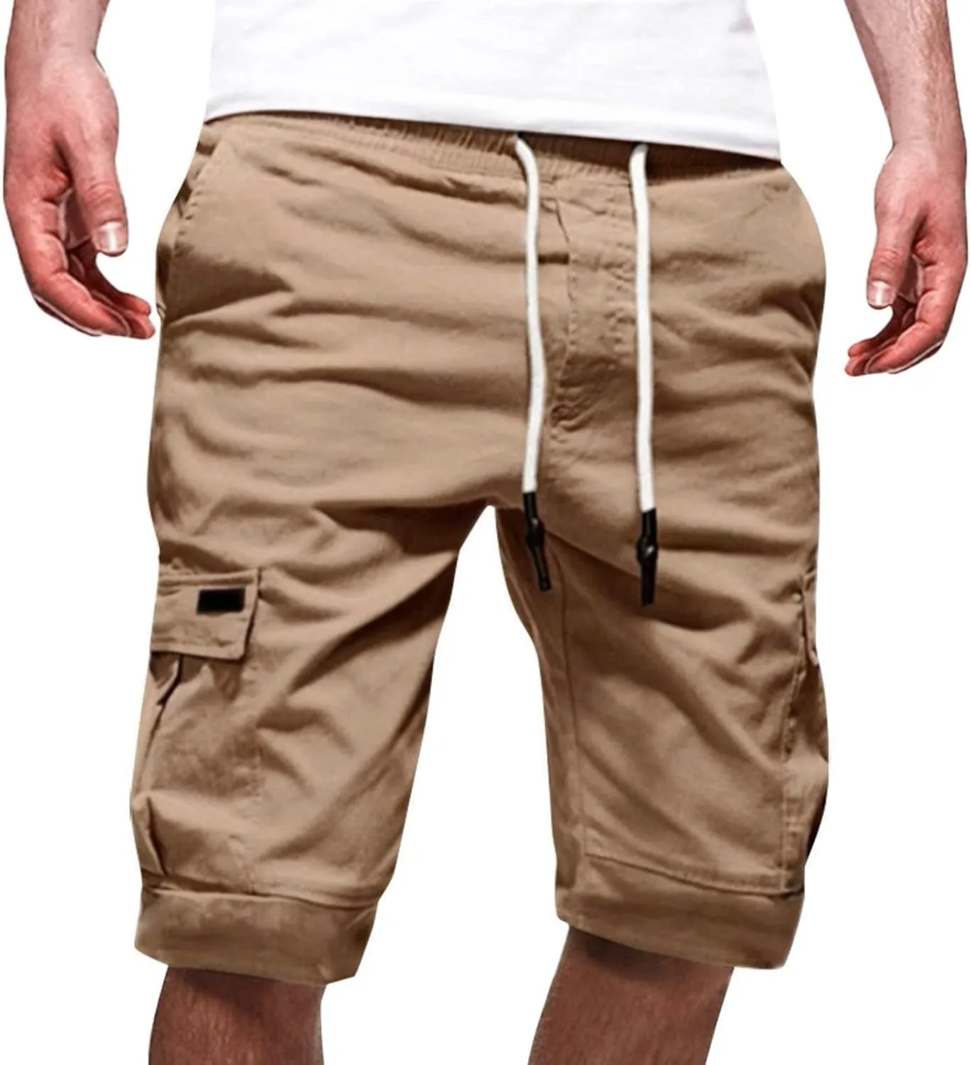 Sweatpants for Men Day Casual 2 in 1 Shorts Men Wide Leg Athletic Shorts for Men Floral Printed Black Cargo Shorts Men