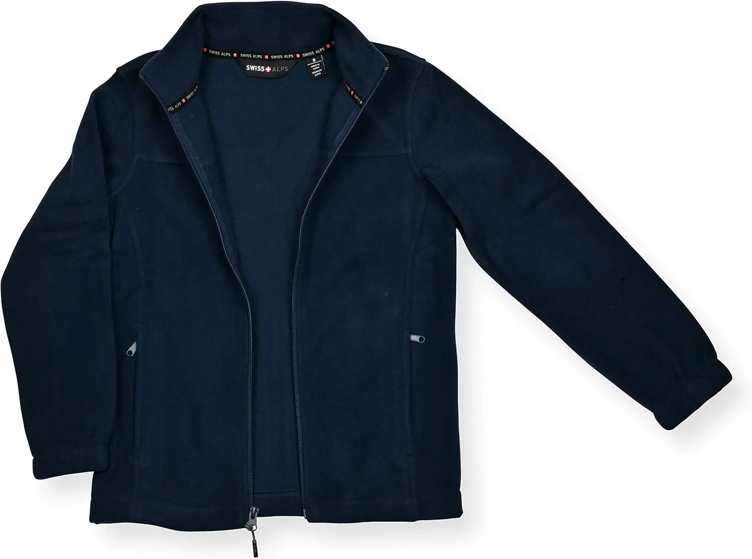 Swiss Alps Kids Boy's Full Zip Polar Fleece Jacket Ultra Soft Warm Comfortable Fabric With Zippered Hand Pockets