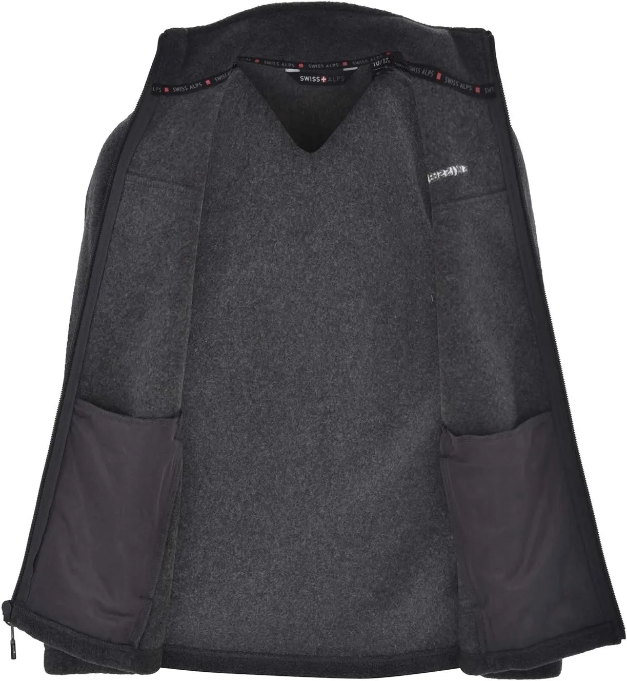 Swiss Alps Kids Boy's Full Zip Polar Fleece Jacket Ultra Soft Warm Comfortable Fabric With Zippered Hand Pockets