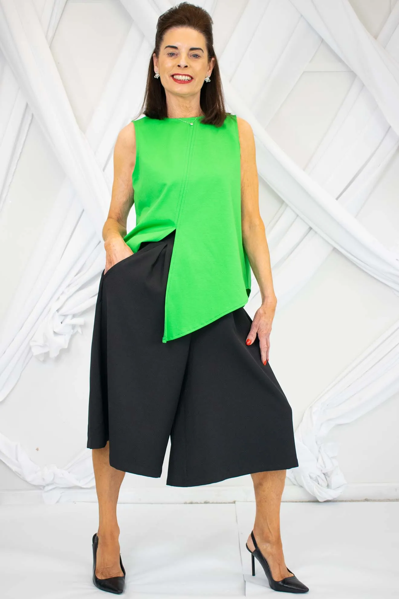 Tanya Tailored Culottes in Classic Black