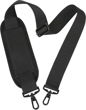 Taygeer Shoulder Strap, 52" Universal Replacement Laptop Shoulder Strap Luggage Duffel Bag Strap Adjustable Comfortable Belt with Metal Hooks for Briefcase Computer Messenger Bag Laptop Case, Black