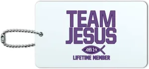 Team Jesus John 3:16 Christian Luggage Card Suitcase Carry-On ID Tag