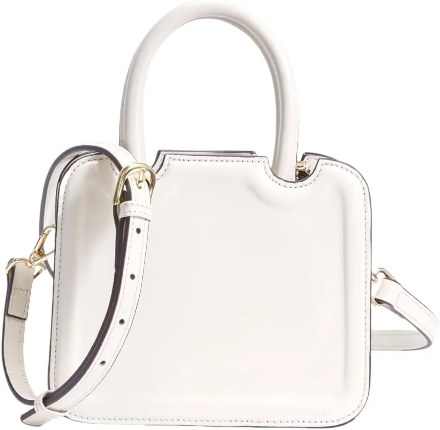 Top Handle Satchel Purse for Women: Small Genuine Leather Crossbody Bag - Designer Shoulder Handbag for Travel Dating