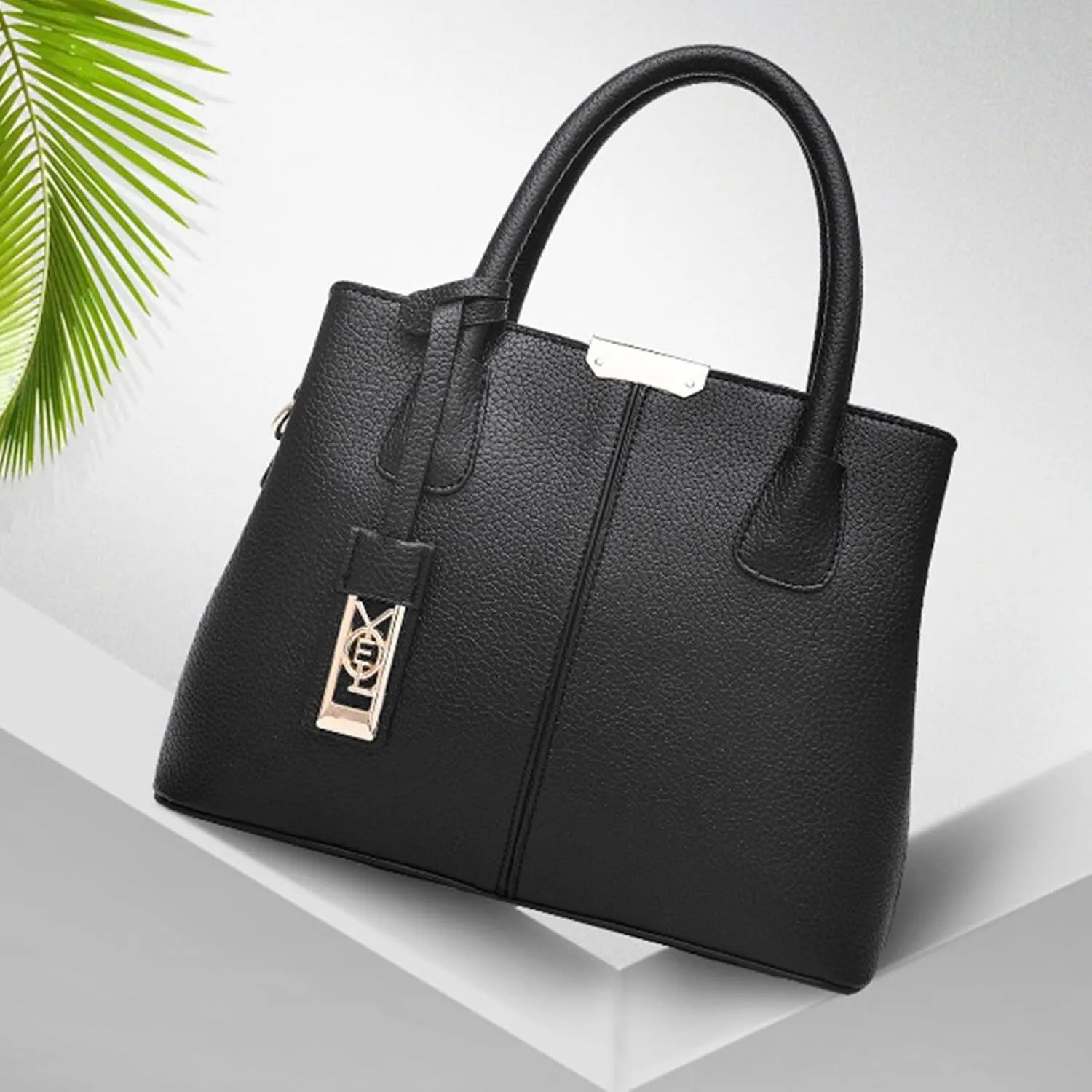 Tote Top Handle Satchel Bags for Women Work Tote Bags with Strap Vintage Top-Handle Handbags Versatile Daily Bag(Black)