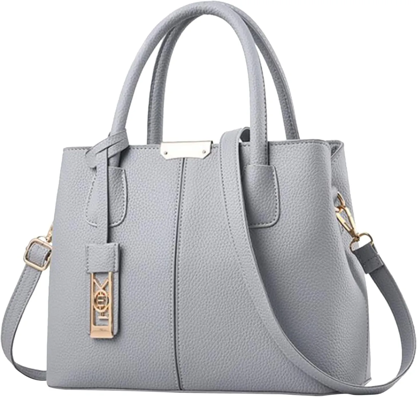 Tote Top Handle Satchel Bags for Women Work Tote Bags with Strap Vintage Top-Handle Handbags Versatile Daily Bag(Grey)